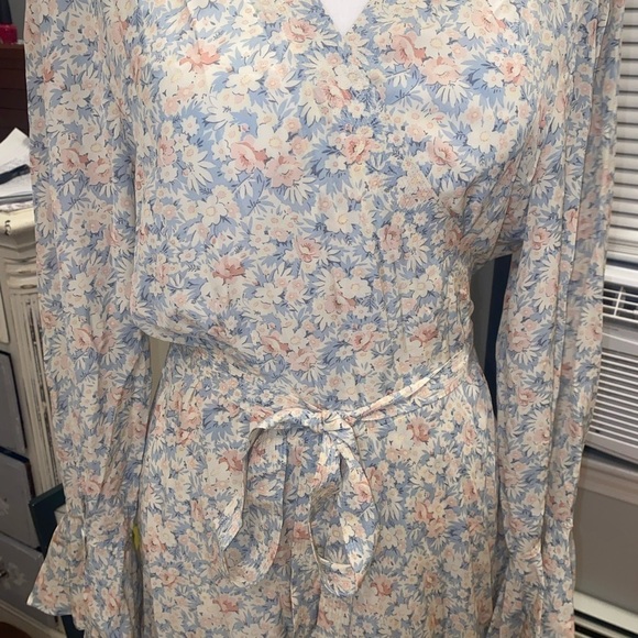 Polo Ralph Lauren  Bishop Sleeve Floral Print  Wrap Dress - Picture 6 of 11